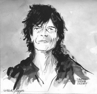 Santiago Londono: "Mick Jagger" - Drawing Pen, 2005